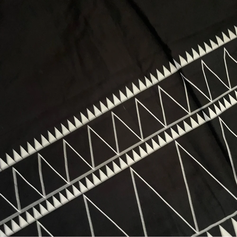 Andency Boho Tribal black and white quilted pillow shams set of two geometric